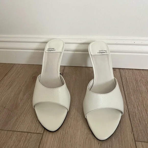 Jeffrey Campbell Agent High Heel Slide Size 9.5 in white - Picture 4 of 12